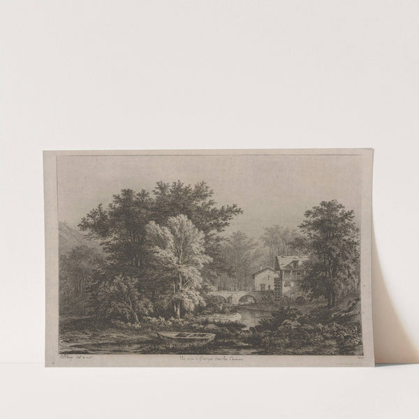 Vue prise a granges dans les Cevennes (View taken of a mill in the Cevennes) (1838) by Eugene-Stanislas-Alexandre Blery