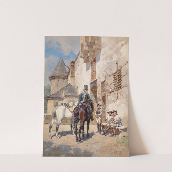 Wachposten an der Stadtmauer by Wilhelm Velten