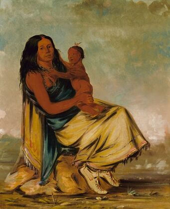 Wáh-Chee-Te, Wife of Cler-Mónt, And Child