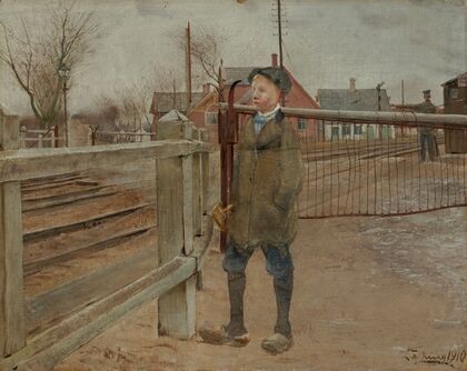 Waiting for the train (Naar Toget ventes) (1910)
