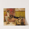 Waiting,Odalisques In An Interior by Maurice Bompard