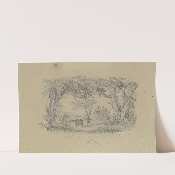Waldinneres mit Blick auf einen Fluß by Fritz Bamberger