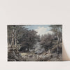 Waldinneres mit Hirschen am Wasser by Johann Wilhelm Schirmer