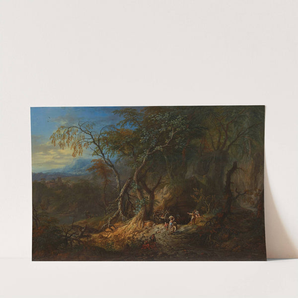Waldlandschaft mit freiem Ausblick links by Franz Christoph Janneck