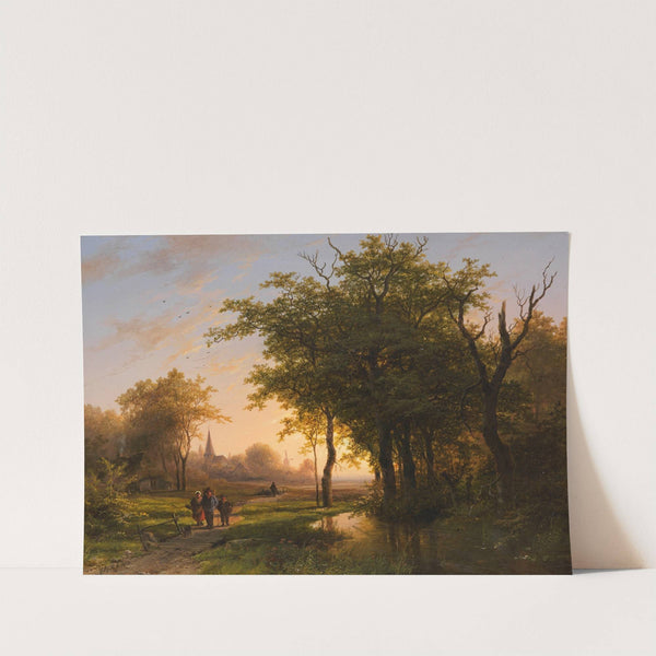 Waldlandschaft mit Teich by Johann Bernhard Klombeck