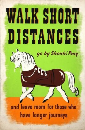 Walk short distances. Go by Shanks’ Pony and leave room for those who have longer journeys — size preview
