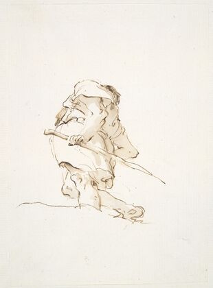 Walking Male figure seen from below