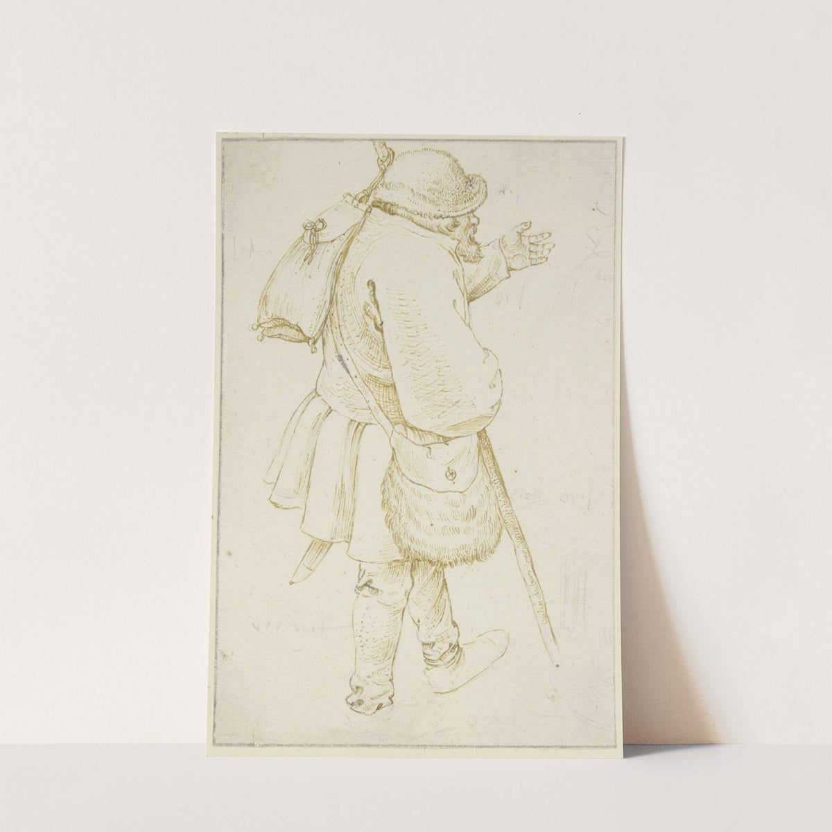 Walking Man with Knapsack by Roelant Savery
