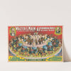 Walter L-Main – 63 Performing horses in one ring (1899) by Courier Litho. Co.