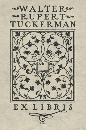 Walter Rupert Tuckerman, Ex Libris inscribed