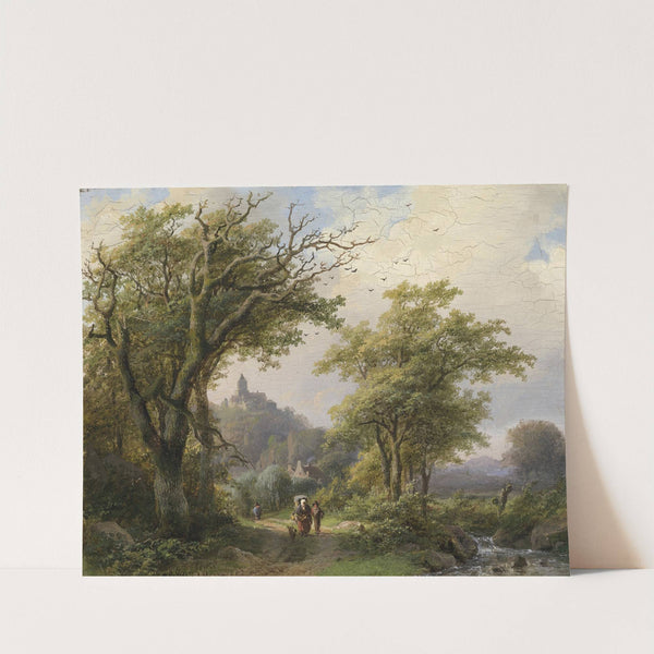 Wanderer am Bach by Johann Bernhard Klombeck