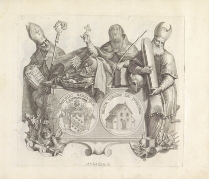 Wapen van de familie Barbarigo en de personificatie van Religie (1673-1743) — size preview