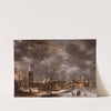 Warmond Castle in a Winter Landscape by Jan Abrahamsz Beerstraaten