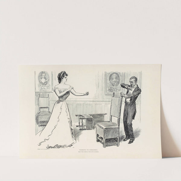 Warning to noblemen (1900) by Charles Dana Gibson