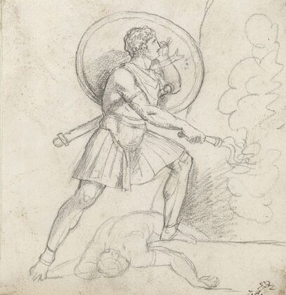 Warrior with a Shield and Torch (1775-80)