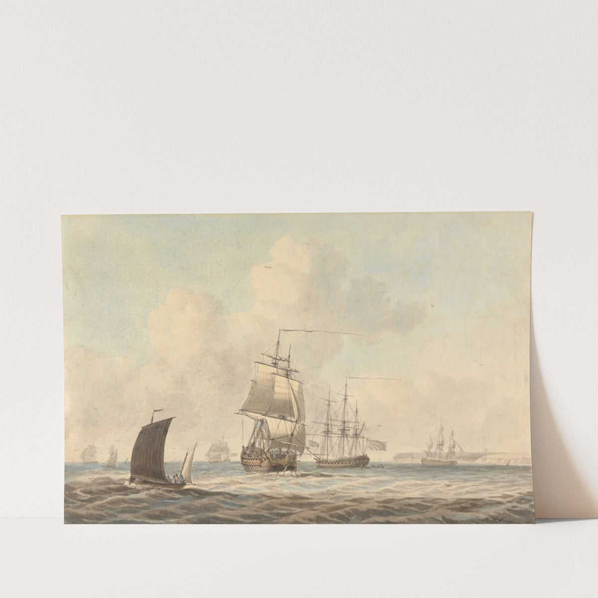 Warships Passing in the Channel by Dominic Serres