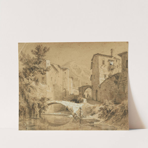 Wäscherinnen am Gubbio by Georg Heinrich Busse