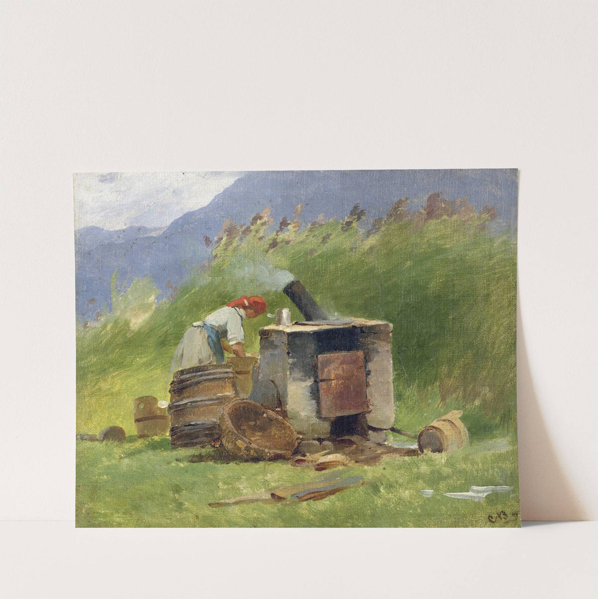 Waschkessel im Freien by Carl Bolze