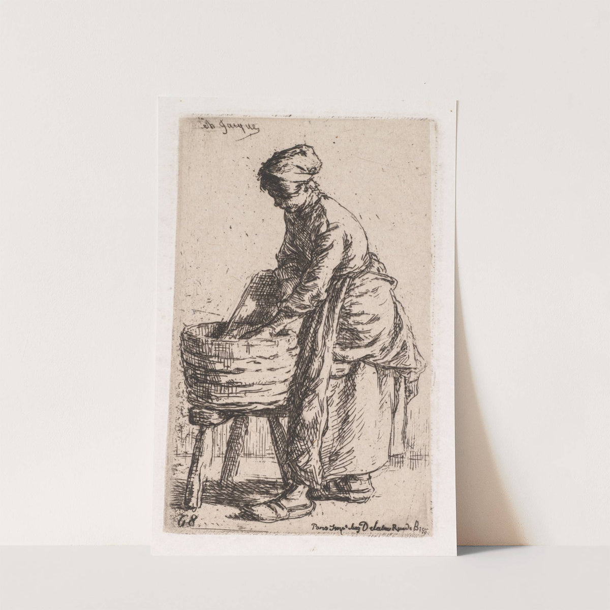 Washerwoman (1850) by Charles Emile Jacque