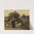 Washerwoman and boy talking on the creek bank by Václav Brožík