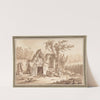 Washerwomen in Front of a Cottage by Johann Georg Wille