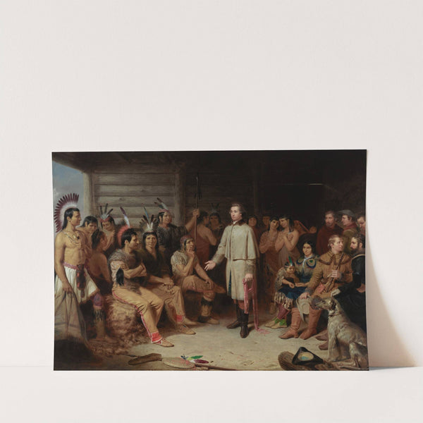 Washington in the Indian Council (1847) by Junius Brutus Stearns