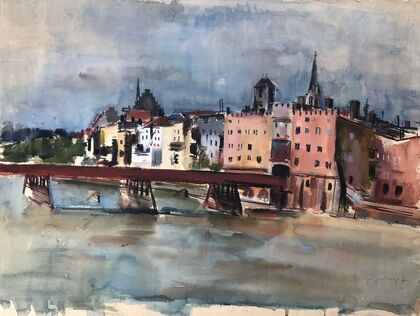 Wasserburg am Inn – Frontpartie mit InnbrÃ¼cke