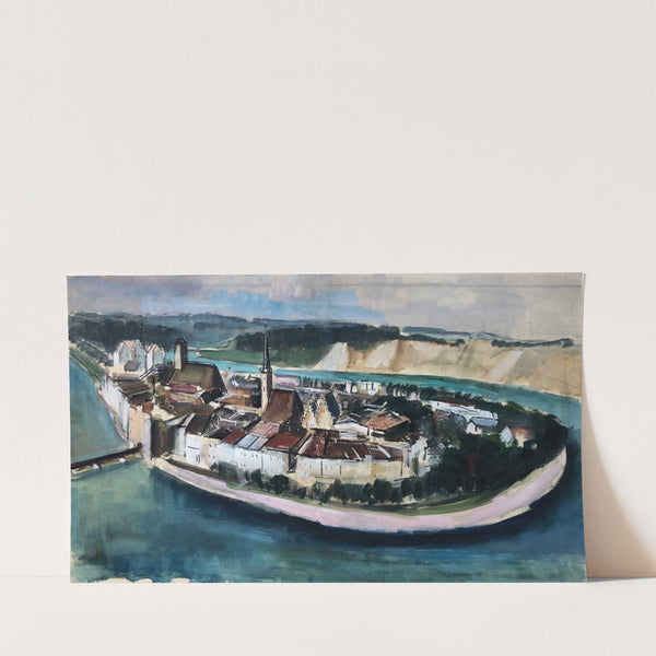 Wasserburg am Inn – Gesamtansicht mit Innschleife by Otto Geigenberger