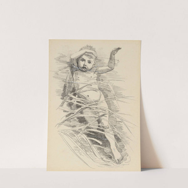 Water-baby among reeds (1885) by Edward Linley Sambourne