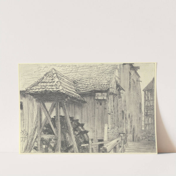 Water mill (1888) by Adolph von Menzel