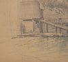 Water or holding tank with downspout ‘in light’ (1840-1860)