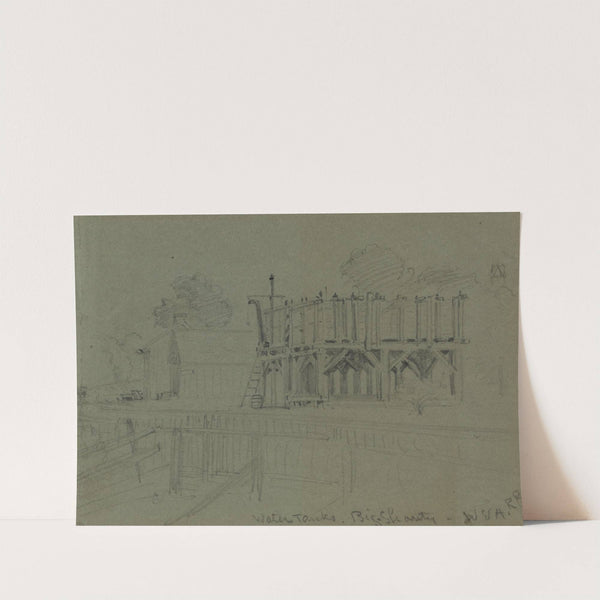 Water tanks. Big Shanty. W &amp; A.R.R by Alfred Rudolph Waud