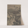 Waterfall and Distant Mountains by Paul Sandby Munn