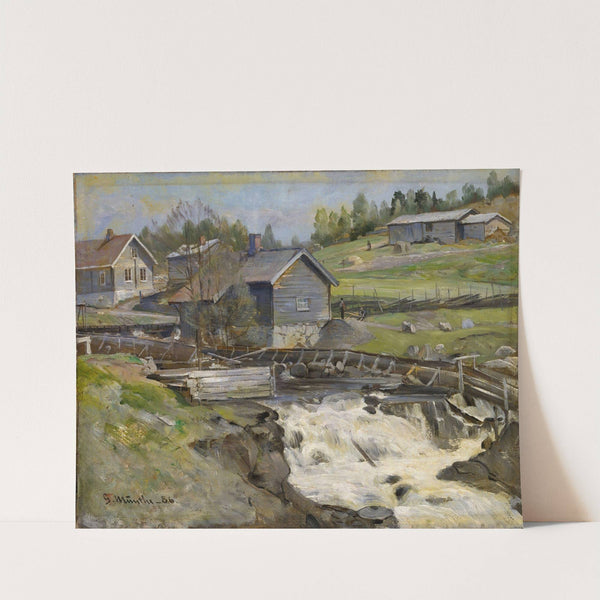 Waterfall at Stange in Hedmark by Gerhard Munthe