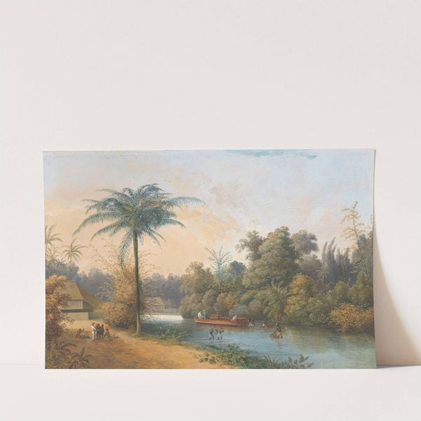 Waterval te Tjieroek Betong Java by Charles William Meredith van de Velde