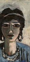 Weiblicher Kopf in Blau und Grau (Die Ägypterin)