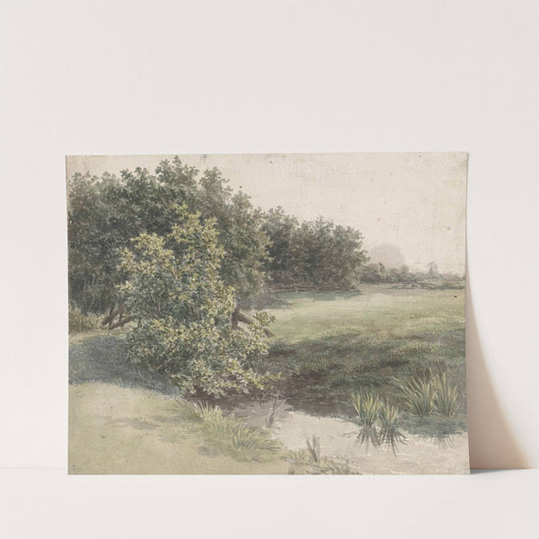 Weidelandschap met sloot by Gerardina Jacoba van de Sande Bakhuyzen