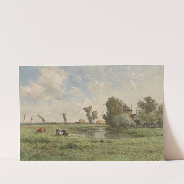 Weiland met koeien by Willem Roelofs