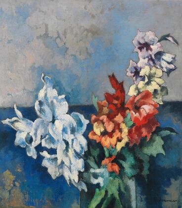 Weiße und rote Gladiolen (1934)