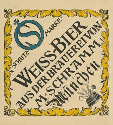 Weissbier aus der Brauerei von M Schramm München (1890)