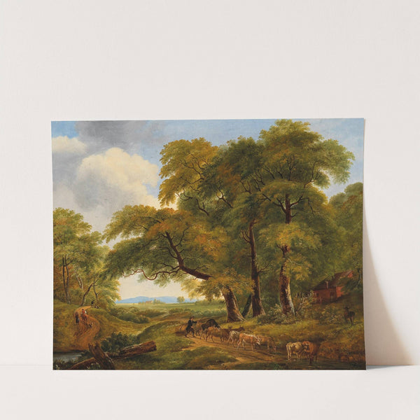 Weite Landschaft mit Viehherde by Monogrammist SH