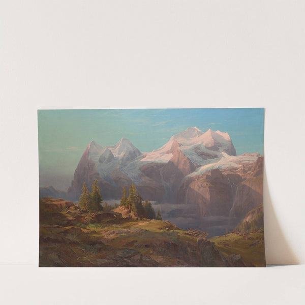 Wengeralpe im Berner Oberland (Eiger, Mönch und Jungfrau) (1853) by Anton Hansch