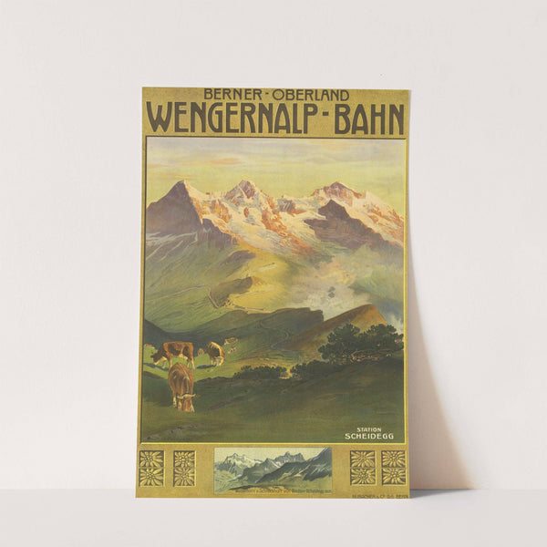 Wengernalp-Bahn. Berner Oberland. Station Scheidegg (1910) by Anton Reckziegel