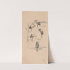 Wenskaart met vijf ooievaars by Theo van Hoytema