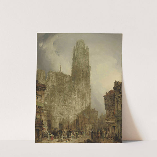 West front of Notre Dame Cathedral, Rouen (1825) by David Roberts