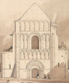 West Front of the Church of Oyestraham [Ouistreham], near Caen, Normandy