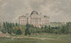 West front of the United States Capitol with cows in the foreground