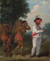 West Indian Man Of Color, Directing Two Carib Women With A Child