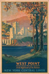 West Point, United States Military Academy, in the highlands of the Hudson. New York Central Lines