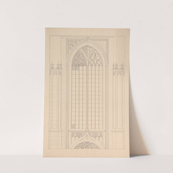 Westelijk transeptraam v.d. Hooglandse Kerk te Leiden by David Humbert de Superville